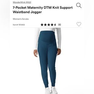 Wonderwink Caribbean Blue jogger scrub pants